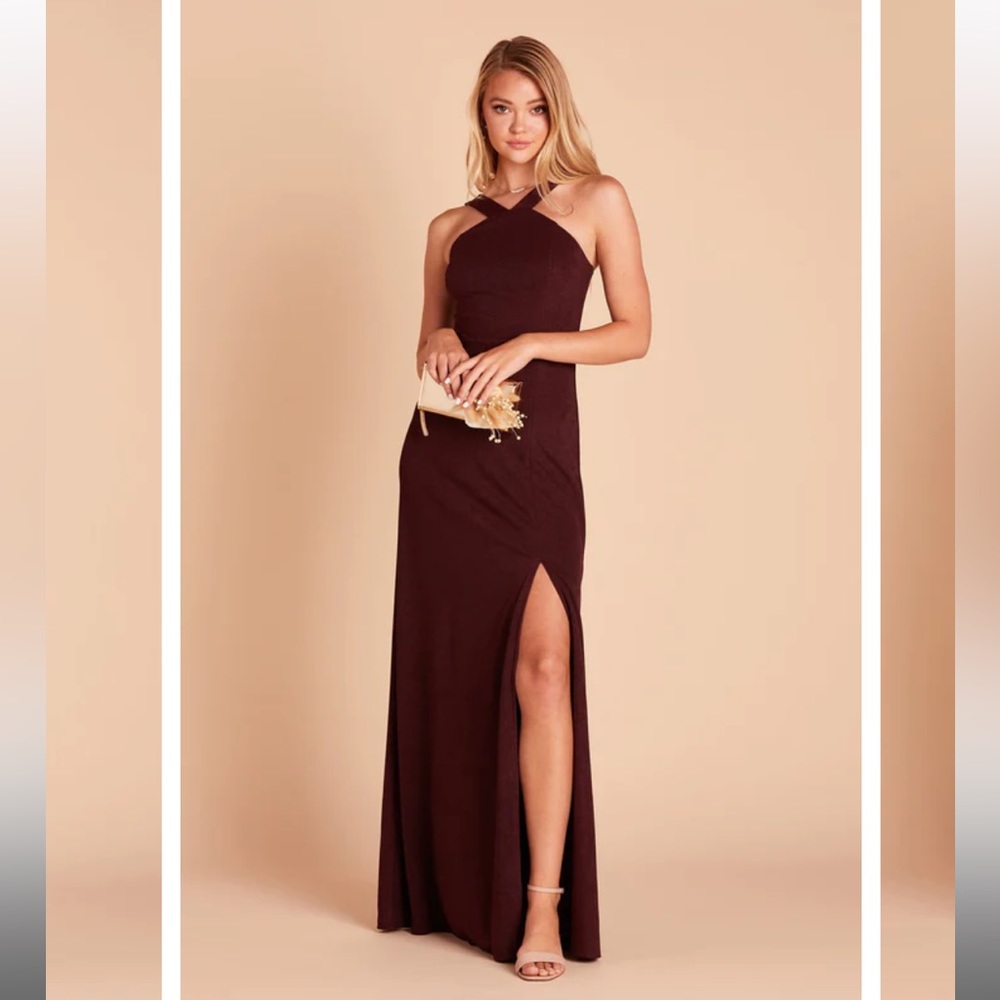 Birdy Grey Gene Cabernet Bridesmaid Dress Formal Floor length (crepe material)